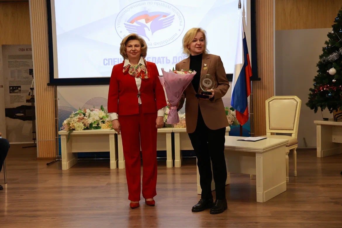 Федеральный омбудсмен Татьяна Москалькова вручила медаль "Спешите делать добро" Муфтию Дагестана