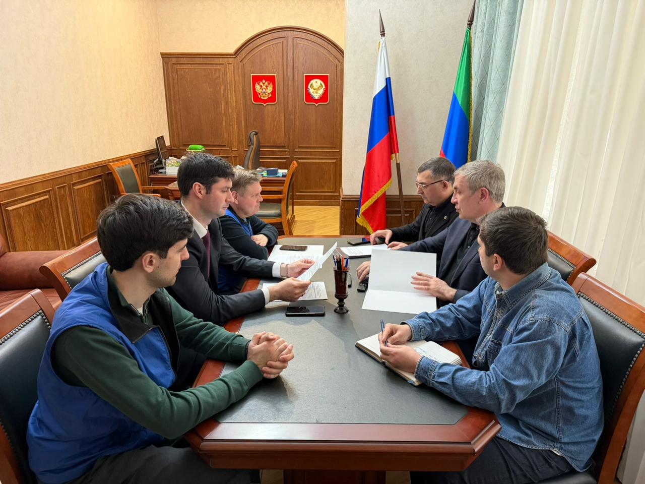 Уполномоченный провёл рабочую встречу с руководителем Рабочего аппарата Уполномоченного по правам человека в Российской Федерации Ильей Чечельницким.